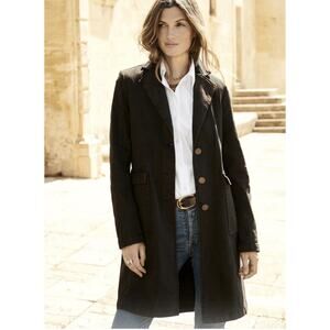 Peruvian Connection Ludlow Duster Long Overcoat Denim Bison Women’s US 10